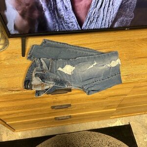 Aeropostale Light Blue Distressed Skinny Jeans
